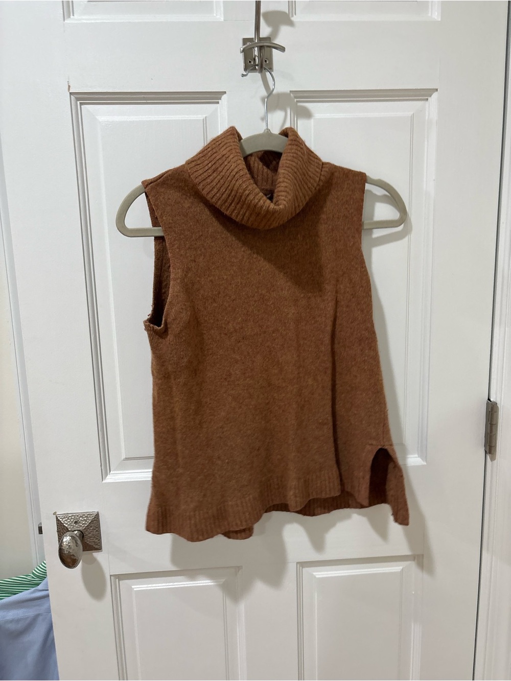 J. Crew Sleeveless Cowl Neck Sweater - Rust